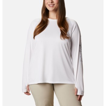 Dámské Mikiny Columbia PFG Tidal Plus Size Bílé Šedé MRHSUI857